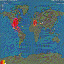 Карта молний в мире