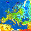 Минимальная воздуха воздуха в Европе